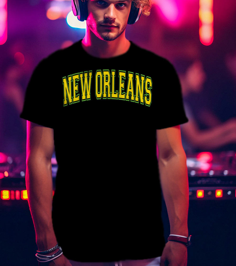 New Orleans Varsity Arch Mardi Gras Colors T-Shirt