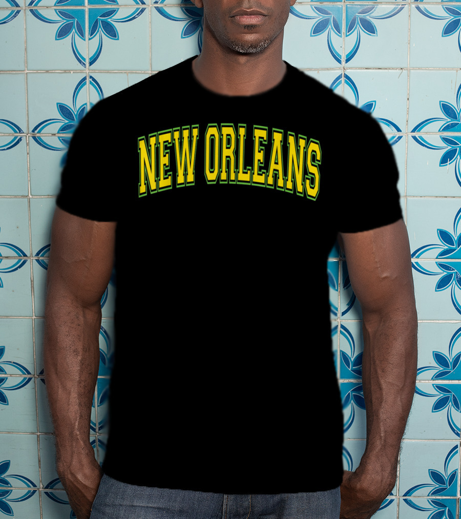 New Orleans Varsity Arch Mardi Gras Colors T-Shirt