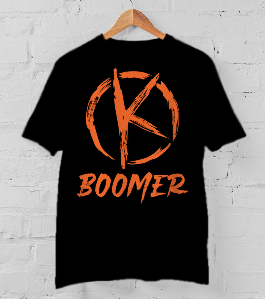 Ok Boomer Anarchy Symbol Bold Orange T-Shirt