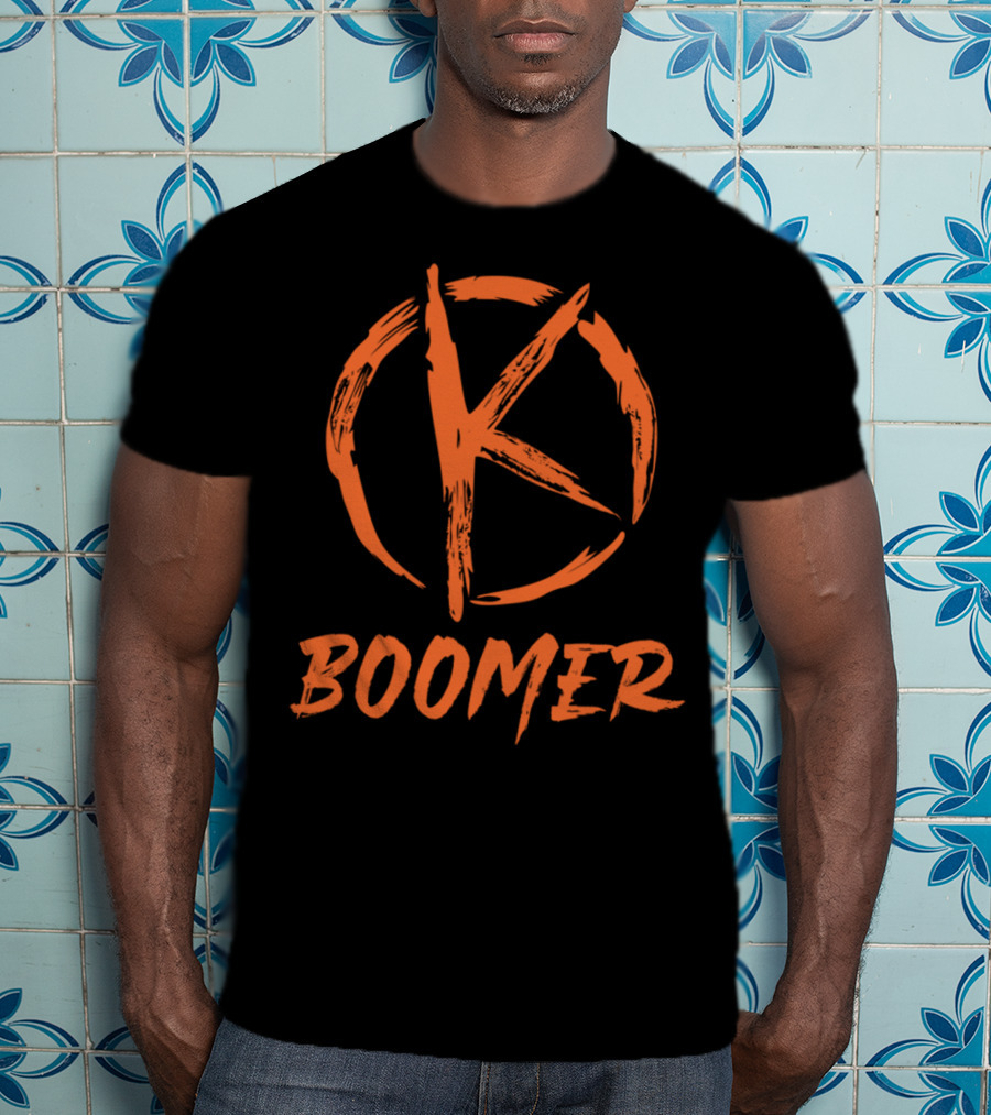 Ok Boomer Anarchy Symbol Bold Orange T-Shirt