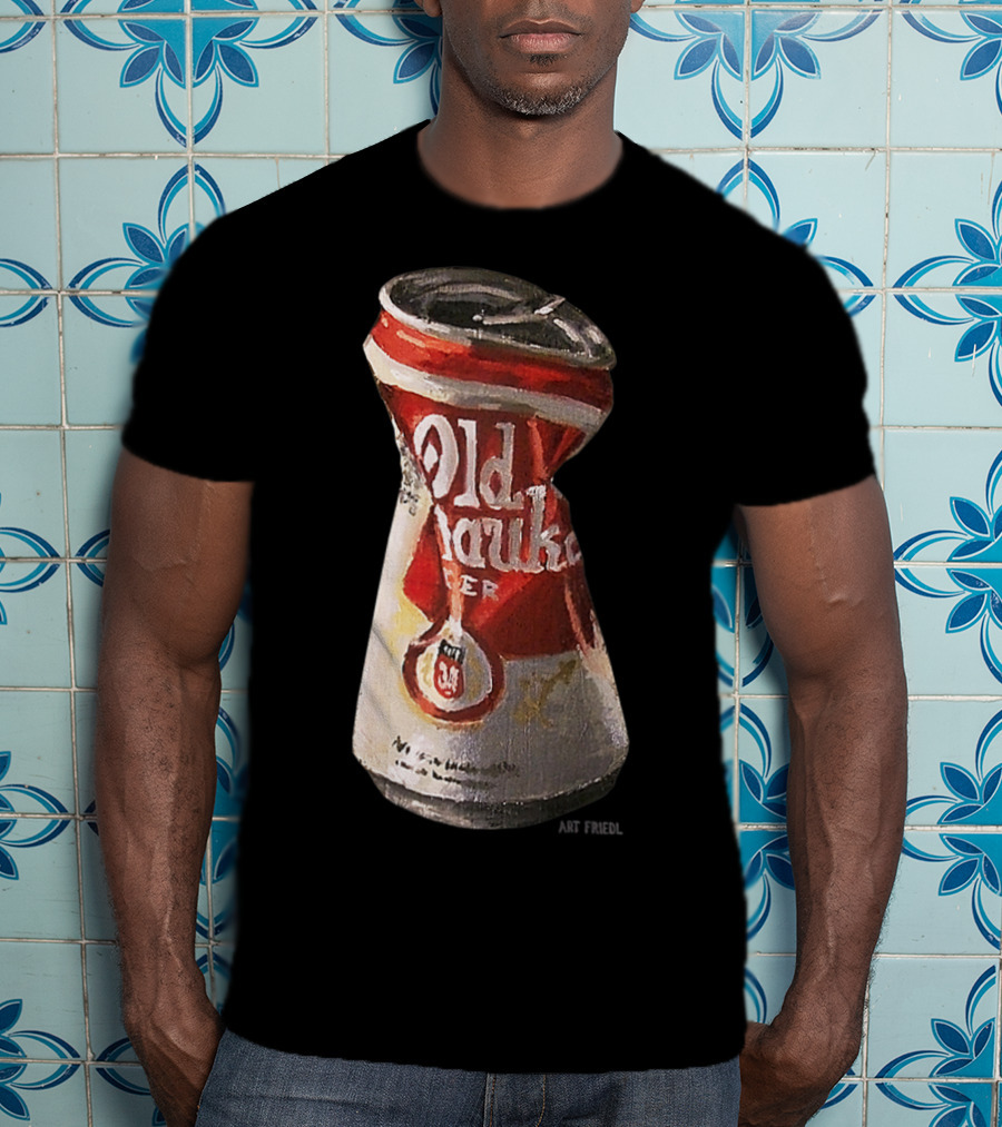Old Crushed Beer Can Milwaukee Art Friedl T-Shirt