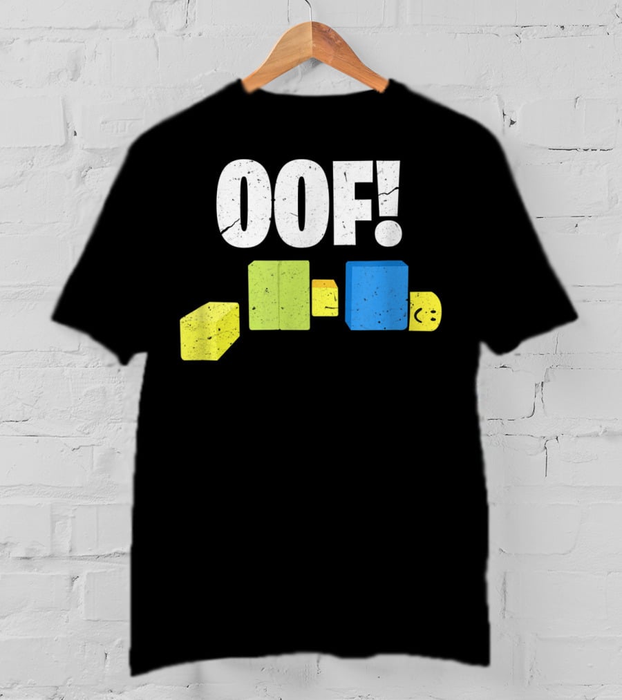 Oof Blox Noob Funny Gamer Blocks Oof Face T-Shirt