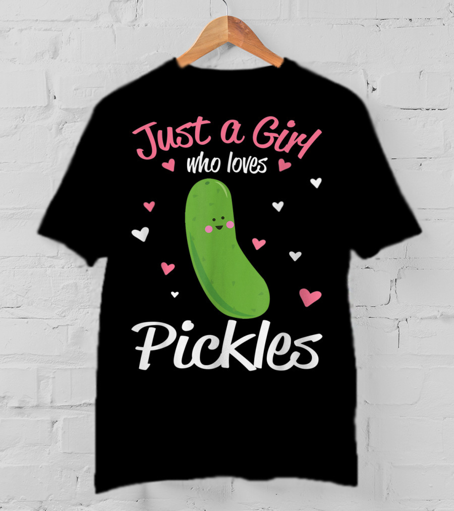 Just A Girl Who Loves Pickles Hearts T-Shirt