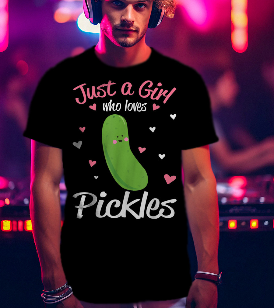 Just A Girl Who Loves Pickles Hearts T-Shirt