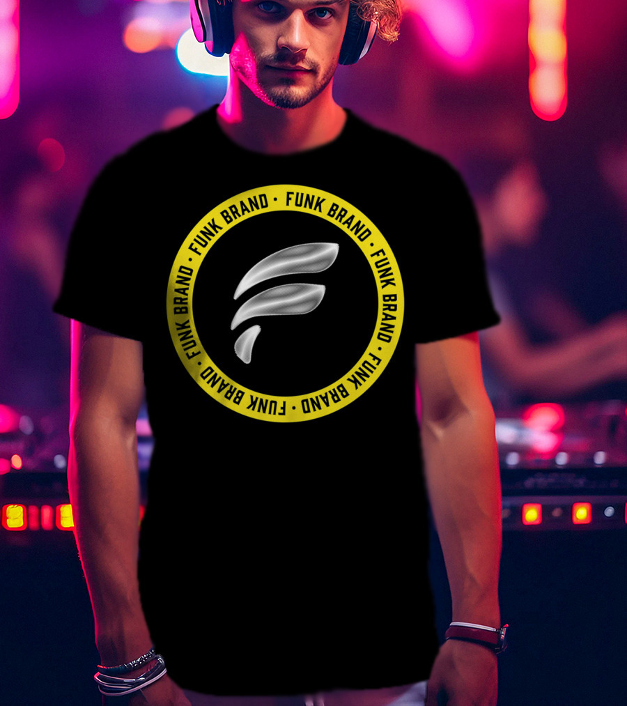 Funk Brand Represent F Symbol Yellow Circle T-Shirt