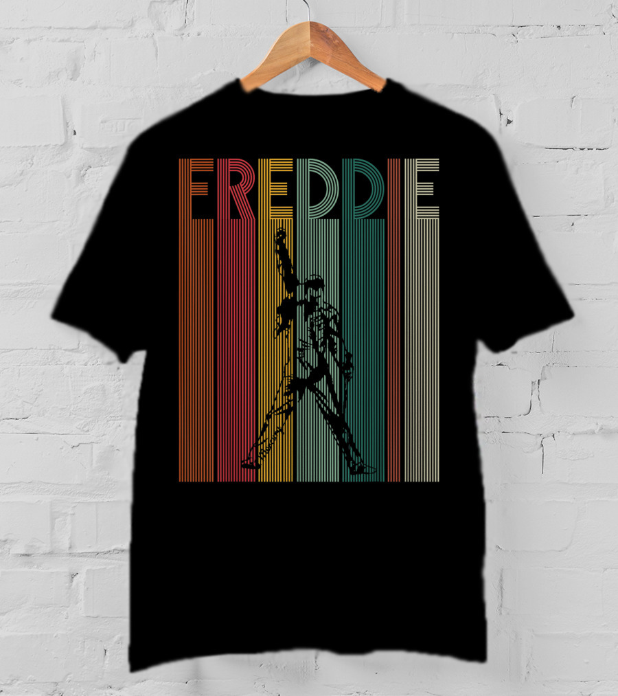 Freddie Mercury Retro Distressed Vintage Line T-Shirt