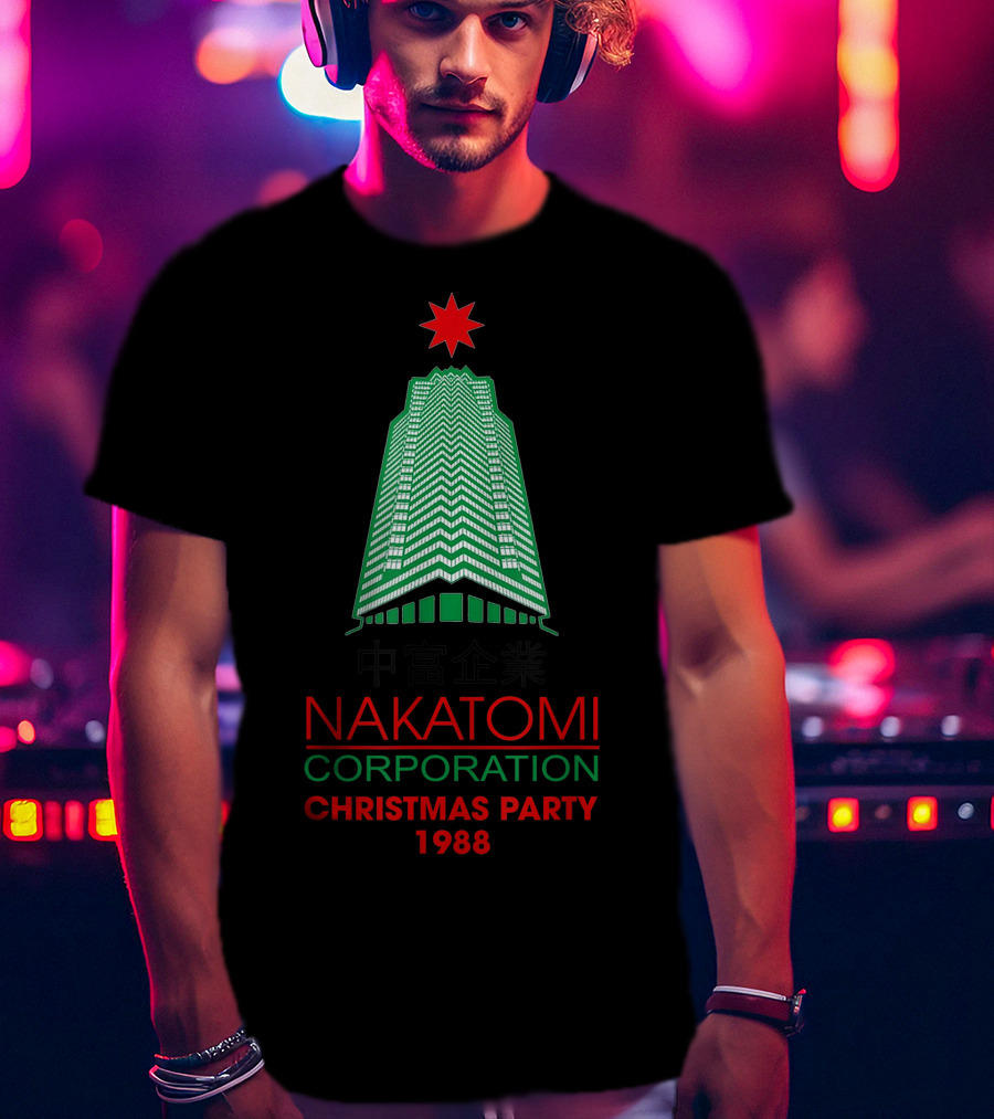 Nakatomi Corporation Christmas Party 1988 Retro Nakatomiplaza T-Shirt