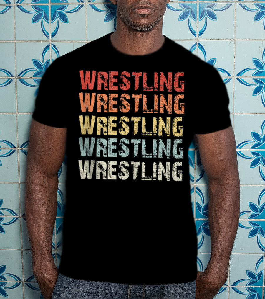 Wrestling Wrestling Wrestling Wrestling Wrestling Retro Lover T-Shirt