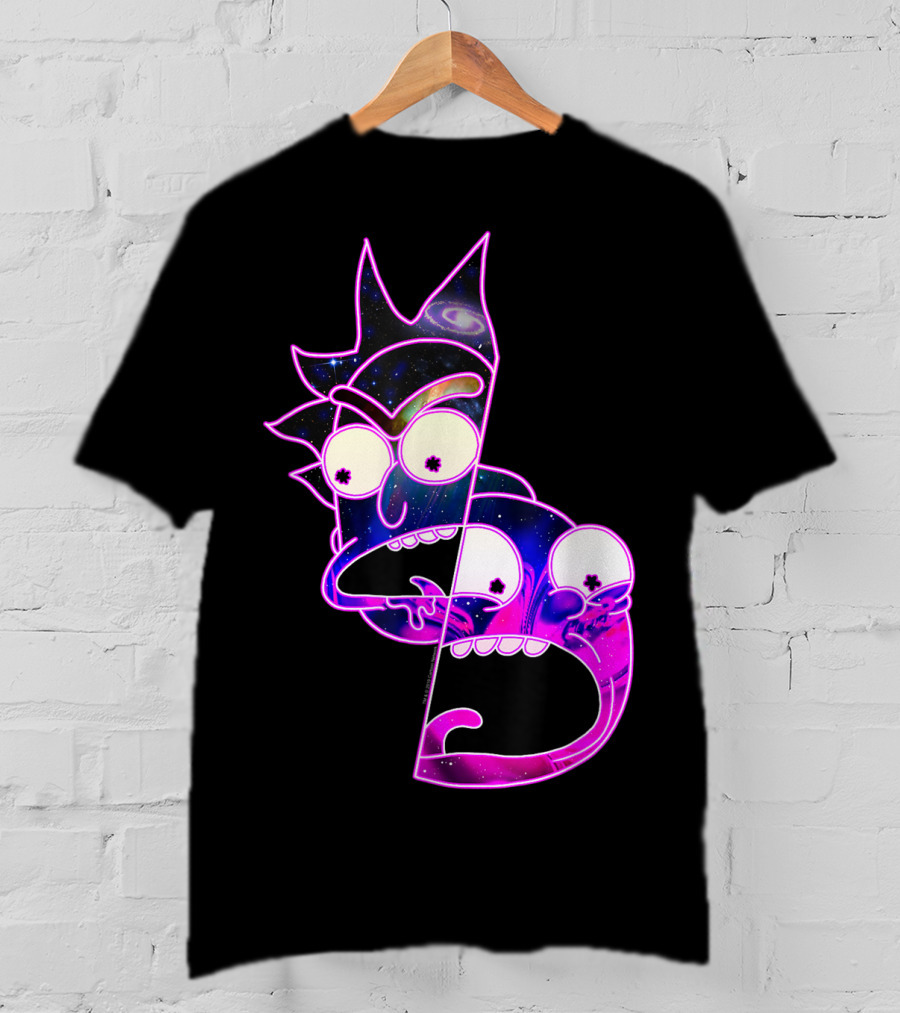 Trippy Galactic Rick And Morty Space Fusion T-Shirt