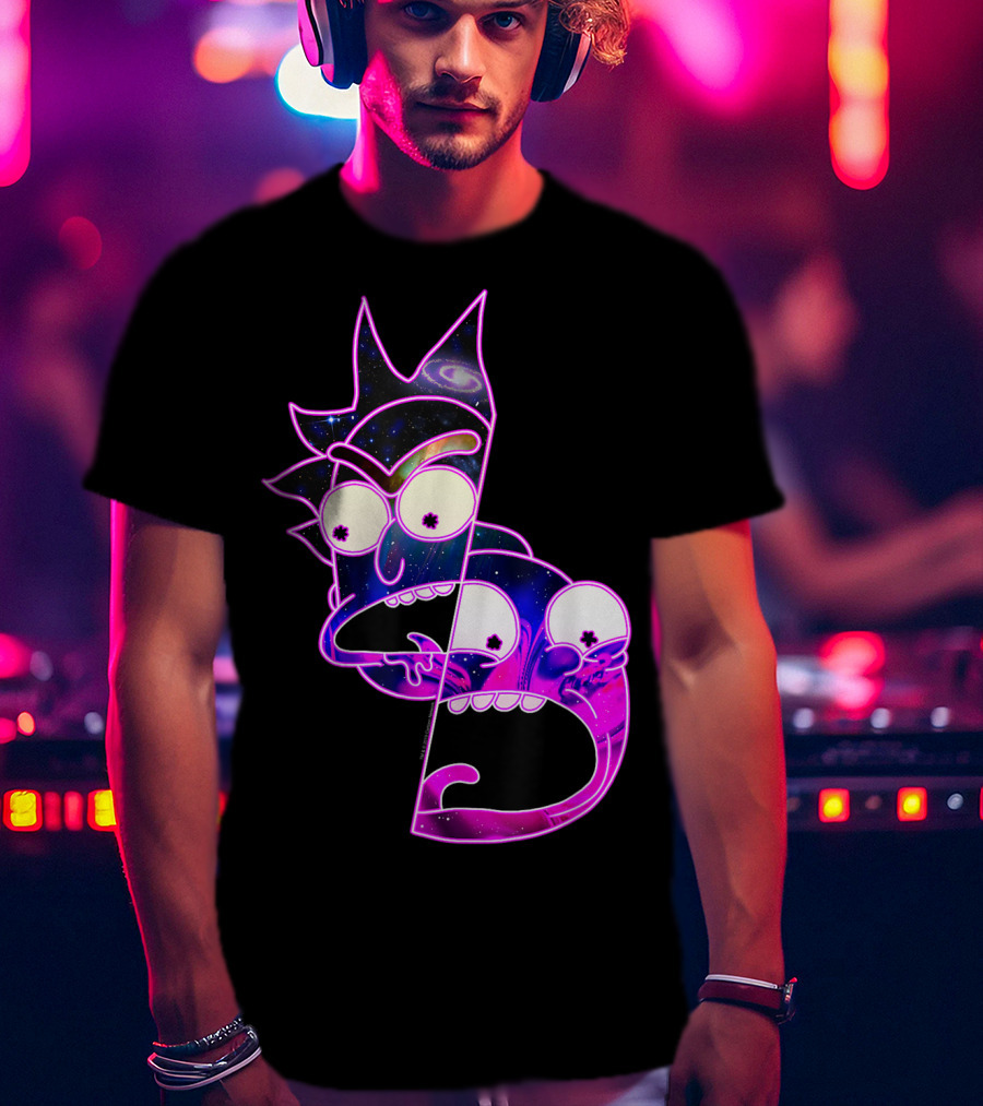 Trippy Galactic Rick And Morty Space Fusion T-Shirt