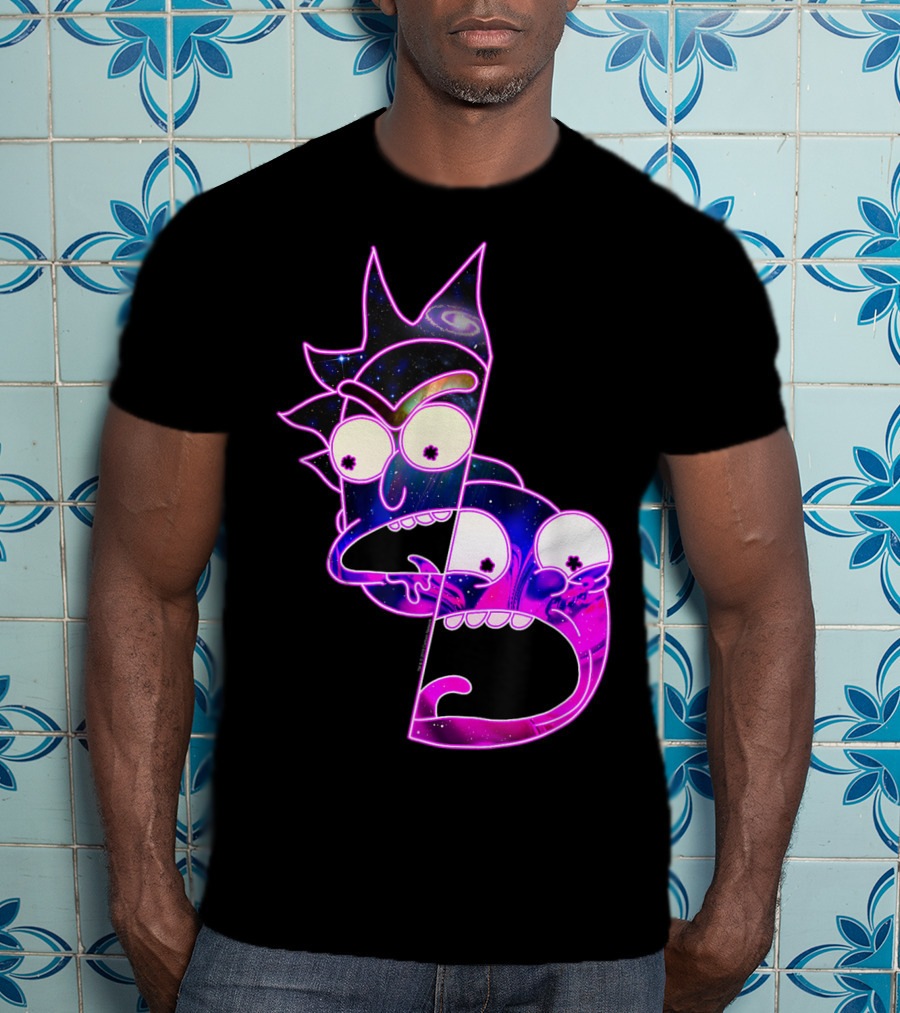 Trippy Galactic Rick And Morty Space Fusion T-Shirt