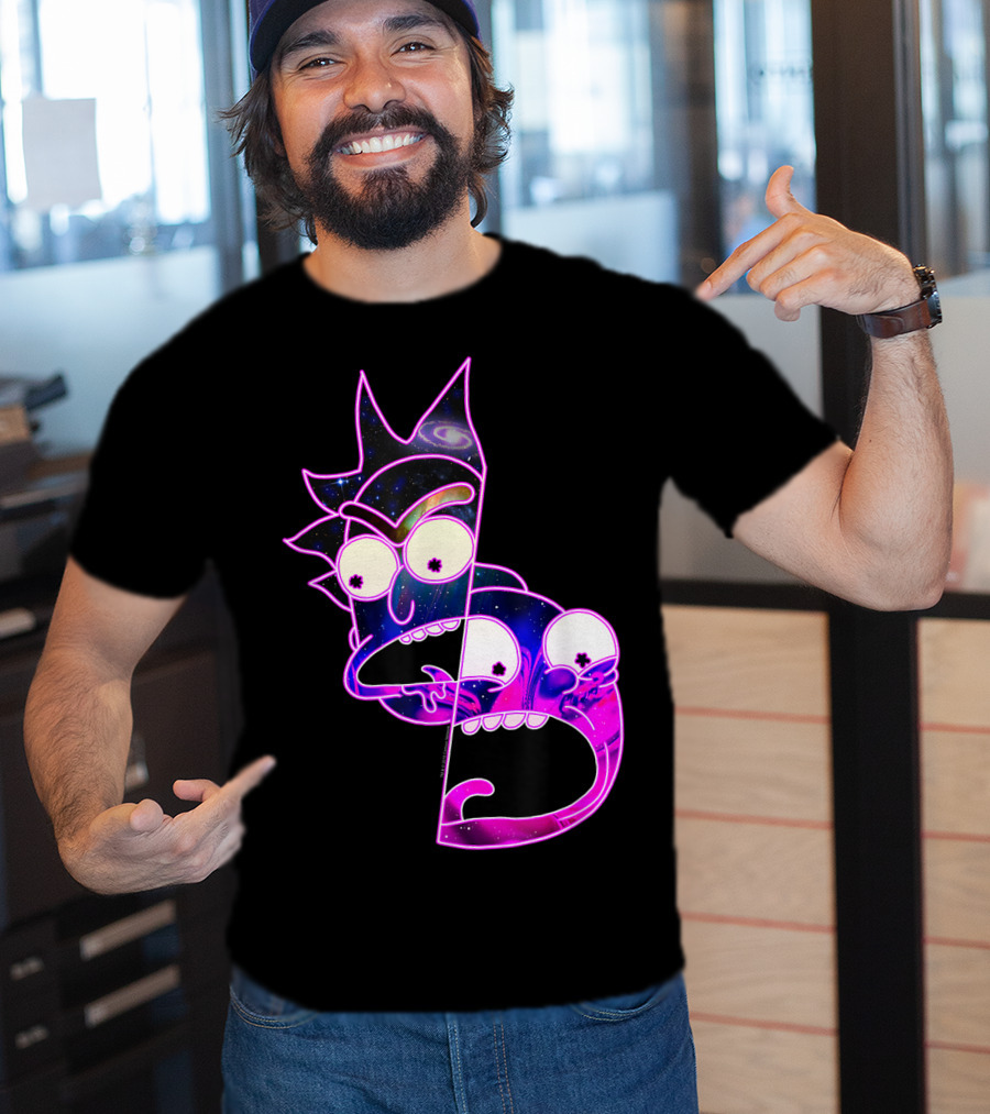 Trippy Galactic Rick And Morty Space Fusion T-Shirt