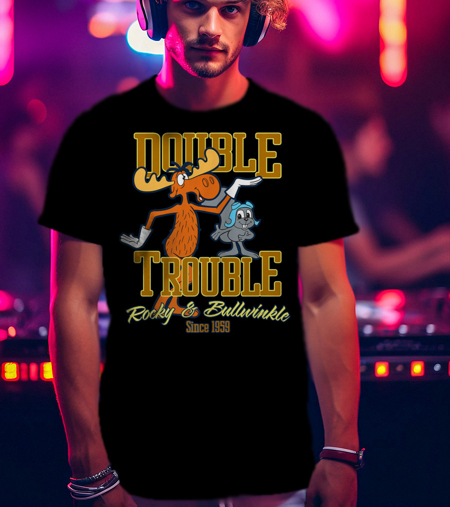 Rocky And Bullwinkle Double Trouble Since 1959 T-Shirt