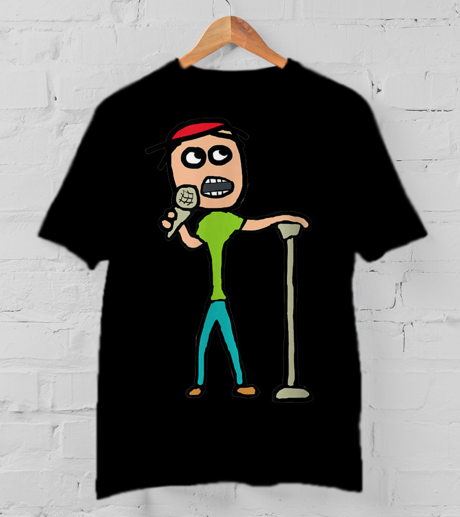 Stand Up Comedy Cartoon Microphone Stage Performance T-Shirt