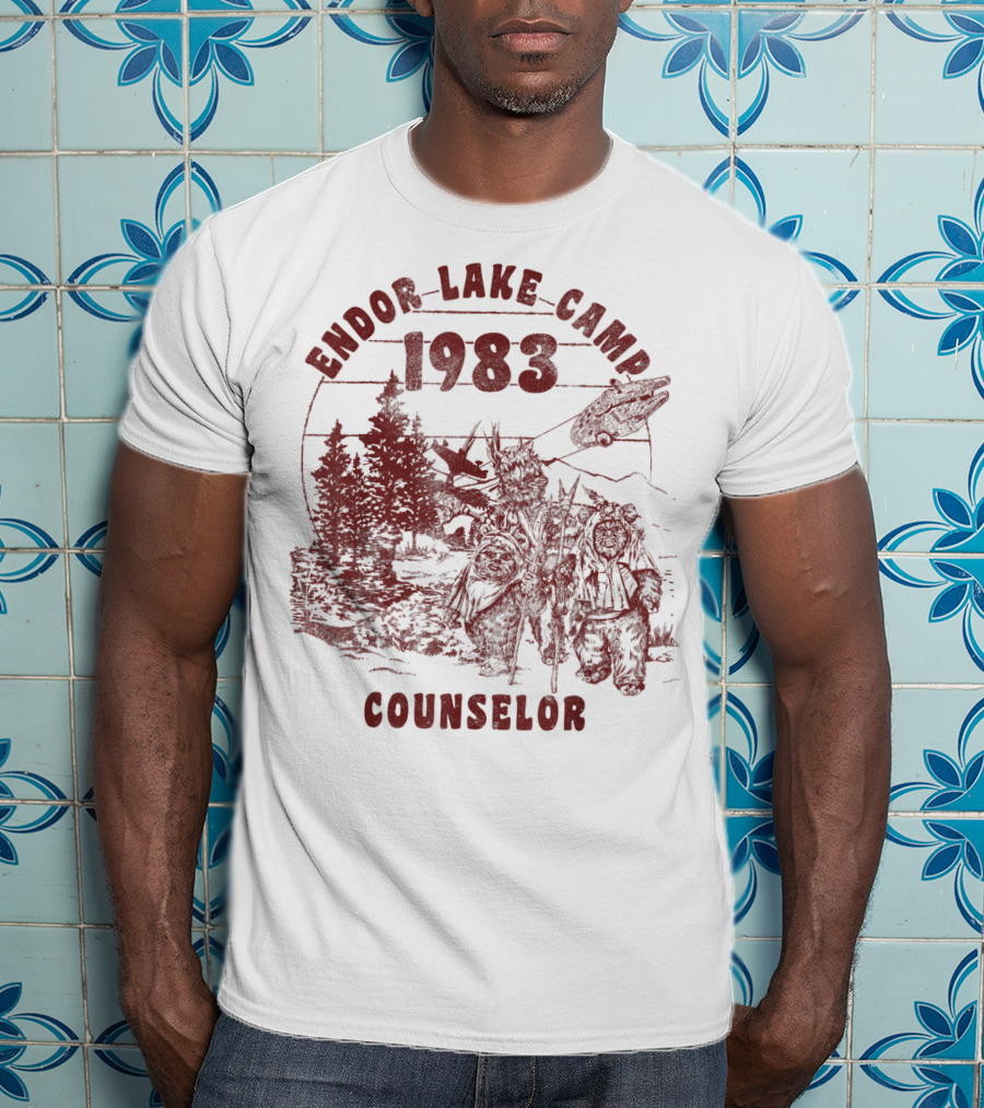 Endor Lake Camp 1983 Counselor Star Wars Ewok Adventure T-Shirt