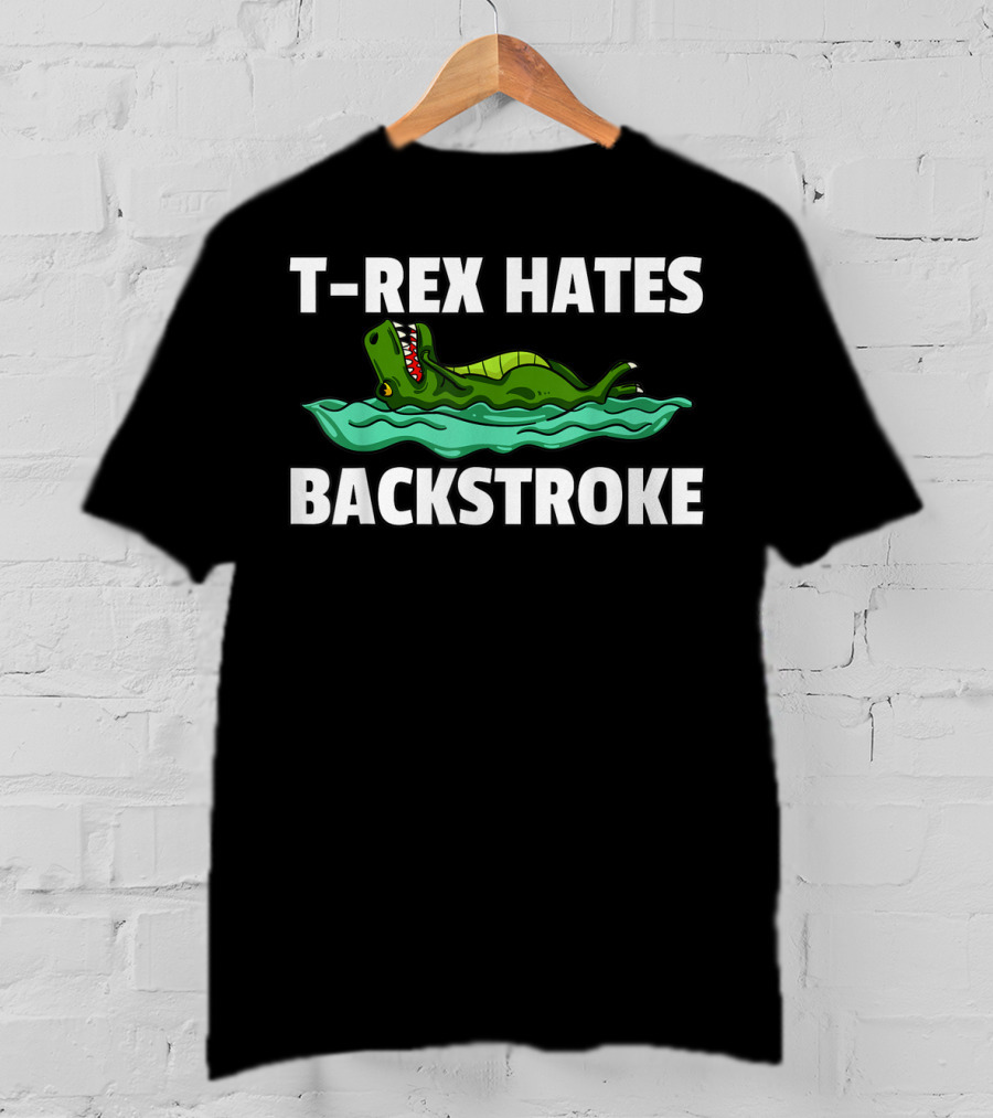 T Rex Hates Backstroke Dinosaur In Pool T-Shirt
