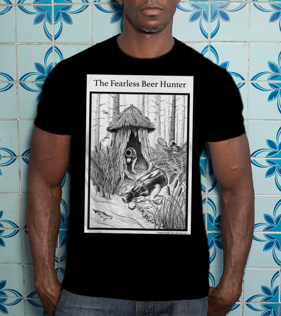 The Fearless Beer Hunter Forest Adventure Hut Scene T-Shirt