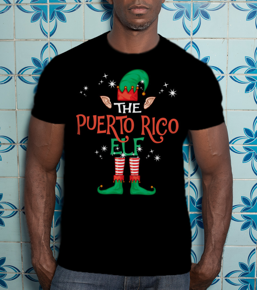 The Puerto Rico Elf Christmas Family Group T-Shirt