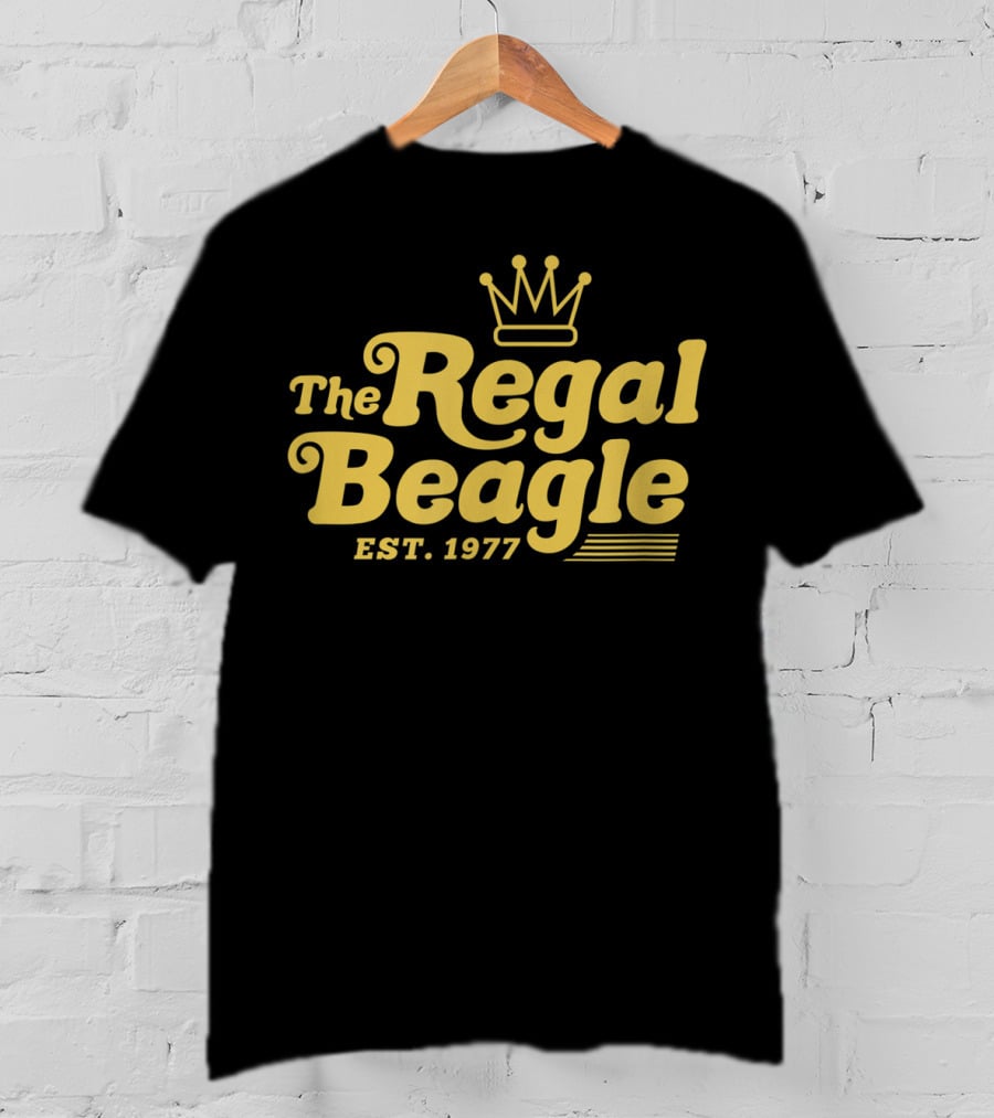 The Regal Beagle Est 1977 Retro Logo Design Three's Company T-Shirt