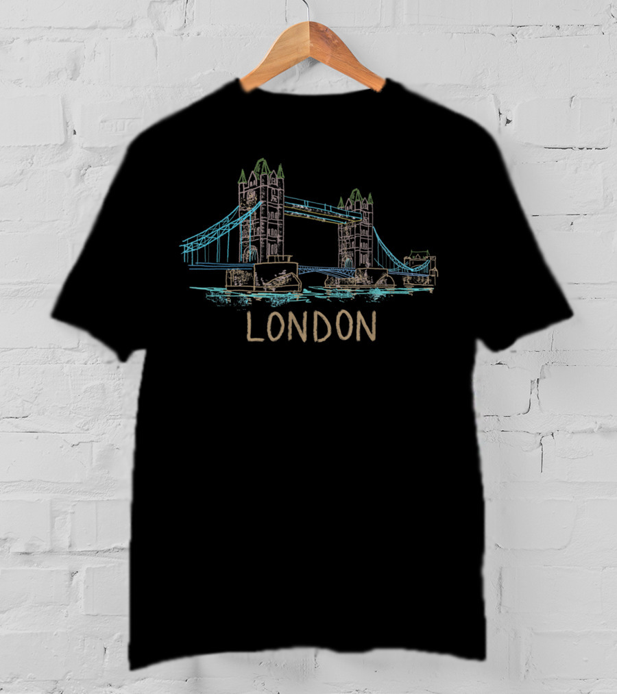 Tower Bridge London Hand Drawn Illustrative T-Shirt