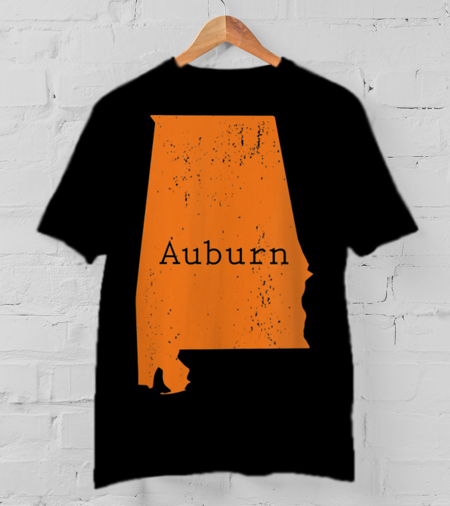 Auburn Alabama Vintage Map T-Shirt