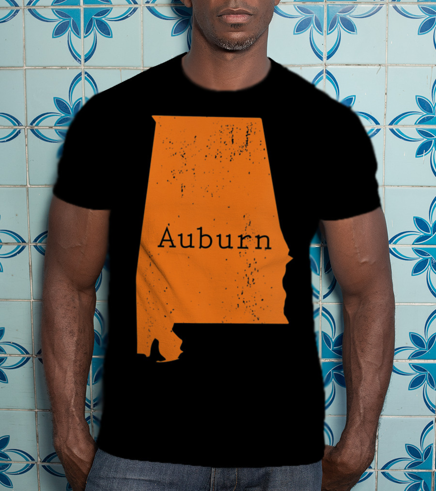 Auburn Alabama Vintage Map T-Shirt