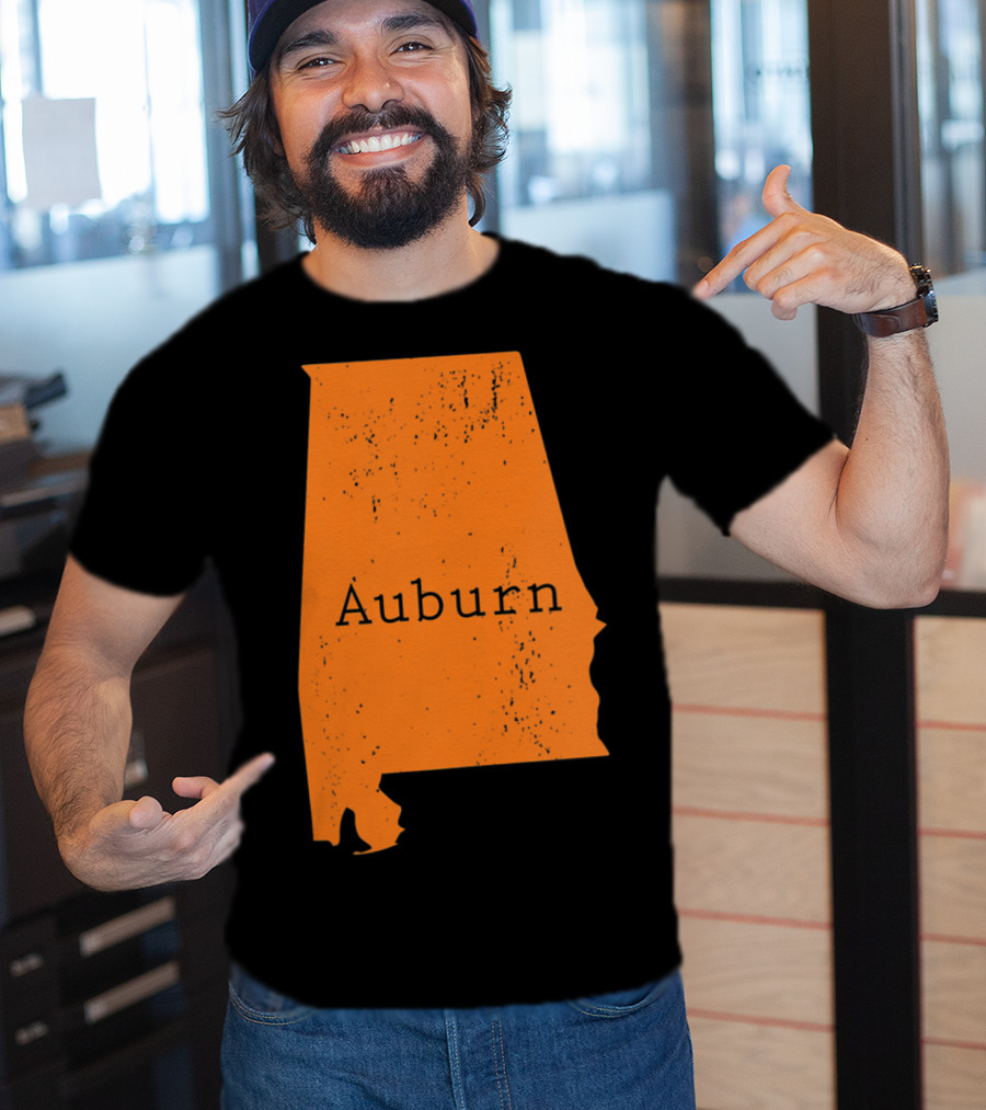 Auburn Alabama Vintage Map T-Shirt