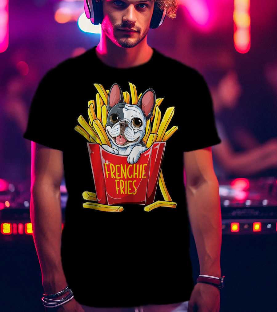 Frenchie Fries French Bulldog In Fry Box T-Shirt