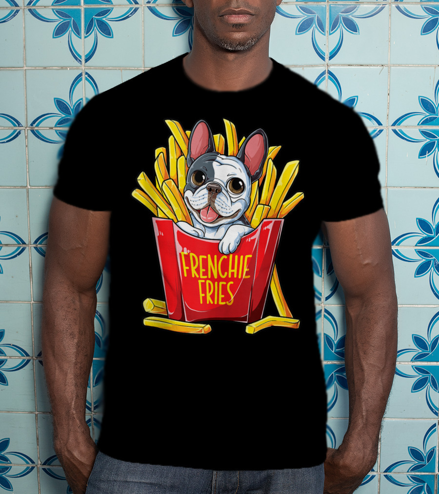 Frenchie Fries French Bulldog In Fry Box T-Shirt