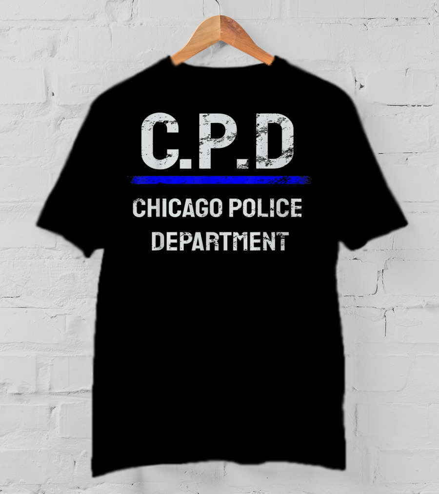 Thin Blue Line C.P.D Chicago Police Department T-Shirt