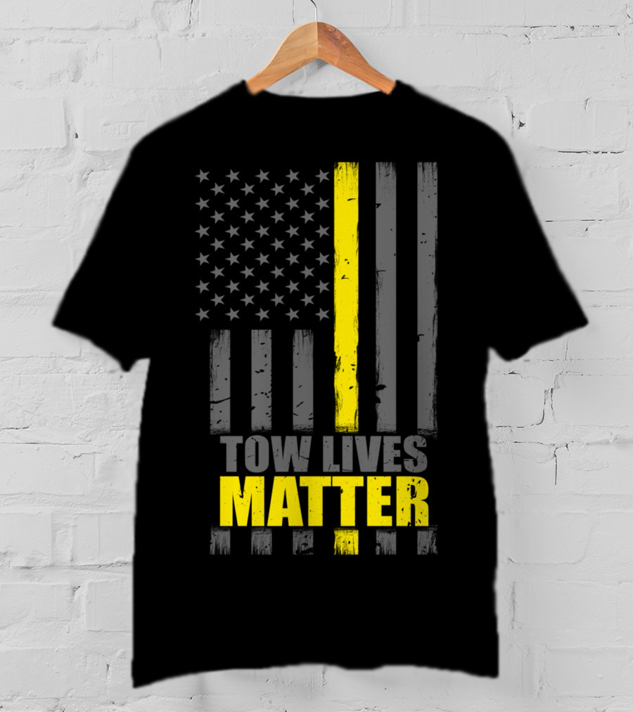 Tow Lives Matter Thin Yellow Line Flag T-Shirt
