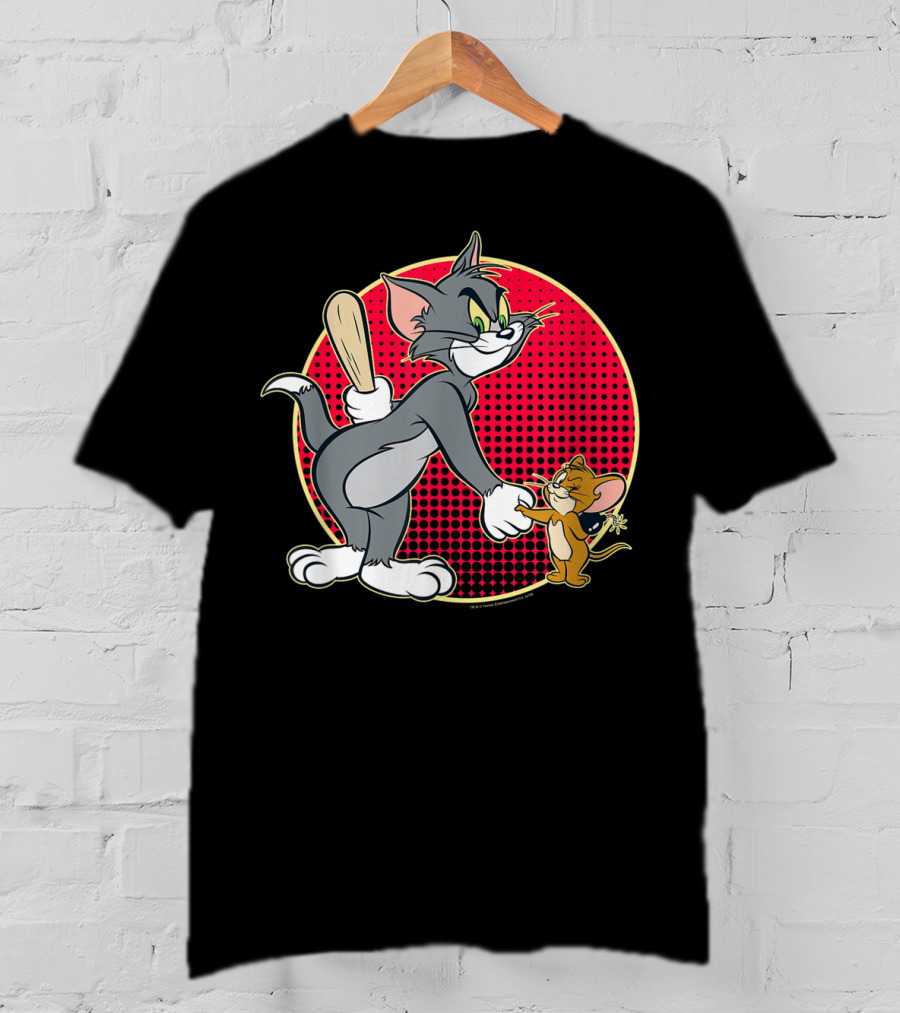 Tom And Jerry Classic Cartoon Characters Playful Moment T-Shirt