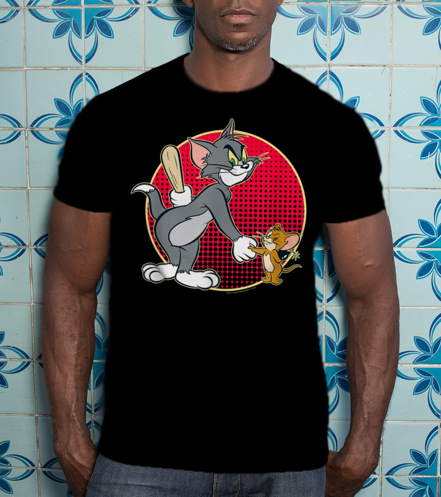 Tom And Jerry Classic Cartoon Characters Playful Moment T-Shirt