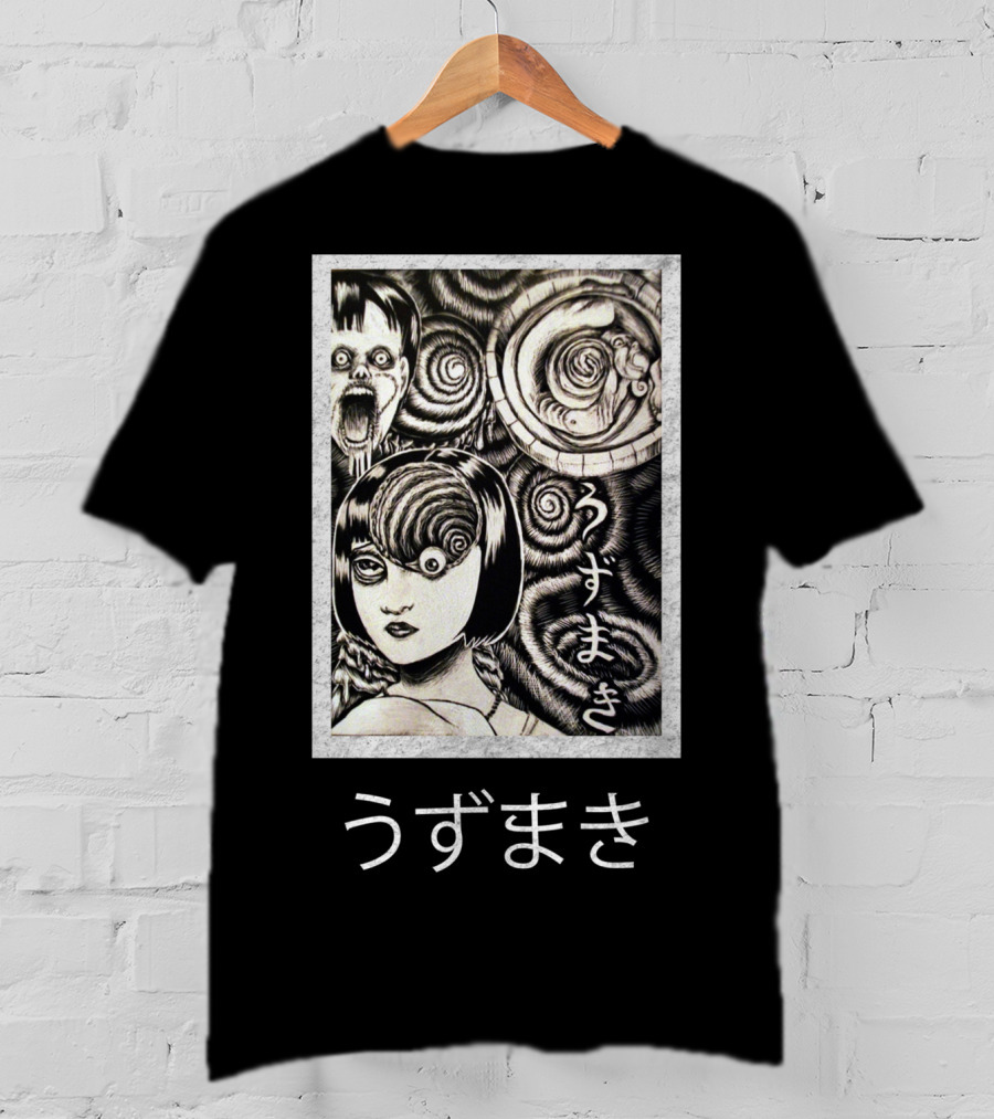Uzumaki Japanese Horror Manga Art  Spirals T-Shirt