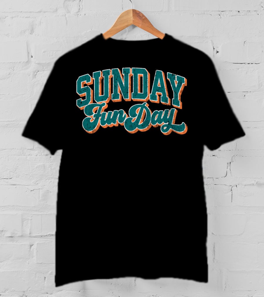 Sunday Funday Vintage Miami Football Fun T-Shirt