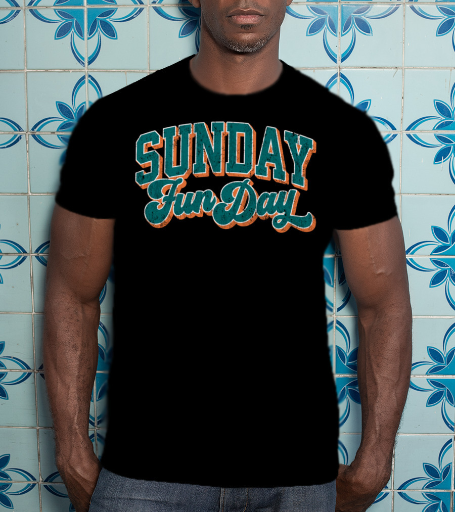 Sunday Funday Vintage Miami Football Fun T-Shirt