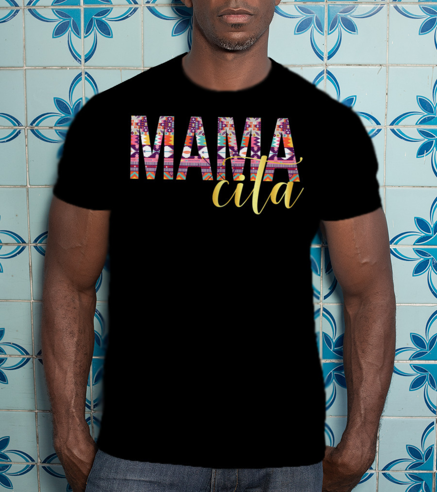 Mamacita Serape Pattern Colorful Cinco De Mayo T-Shirt