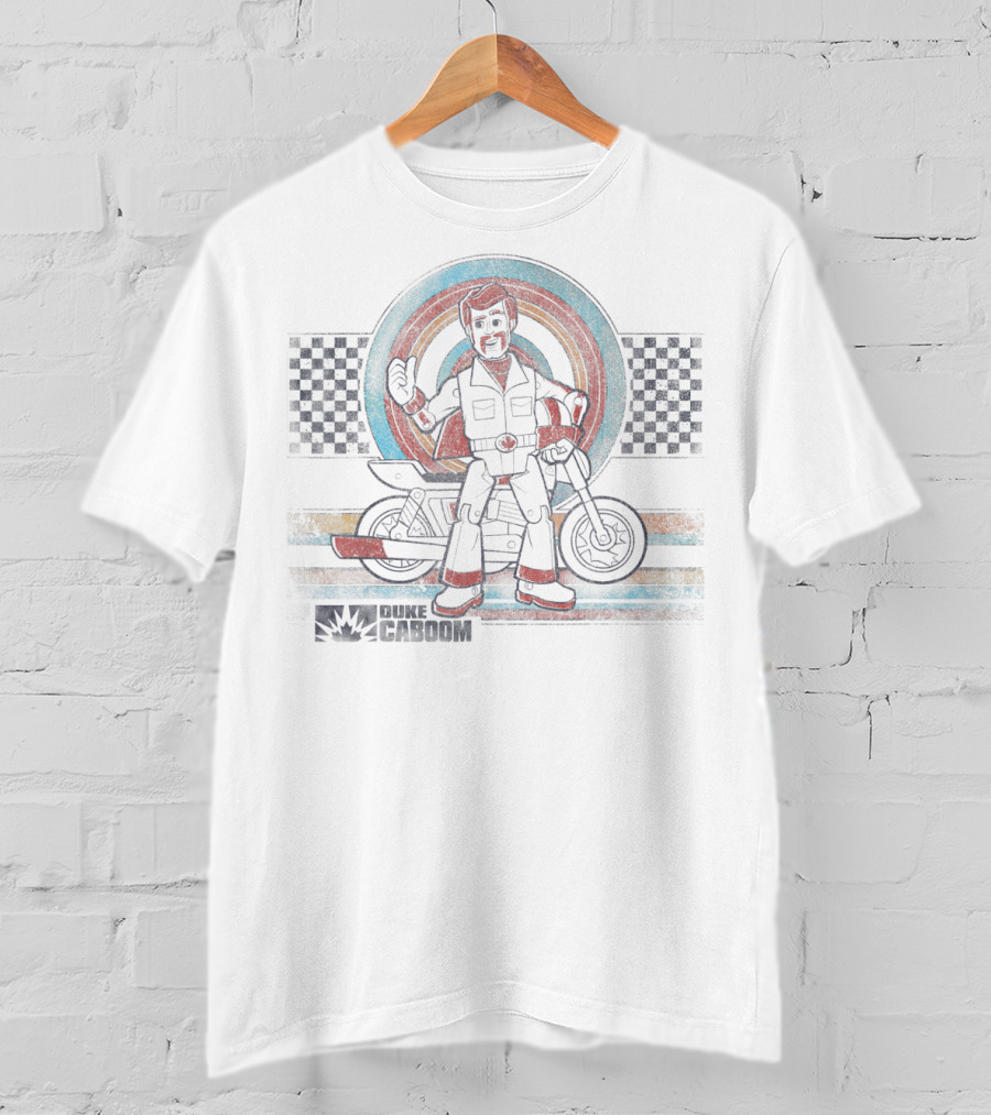Duke Caboom Motorcycle Disney Pixar Toy Story Vintage Racer T-Shirt