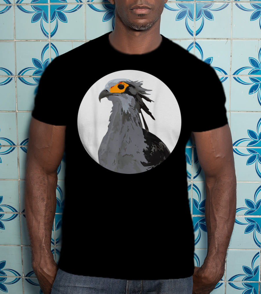 African Secretary Bird Sagittarius Circle T-Shirt