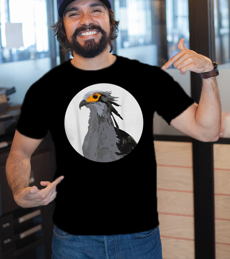 African Secretary Bird Sagittarius Circle T-Shirt