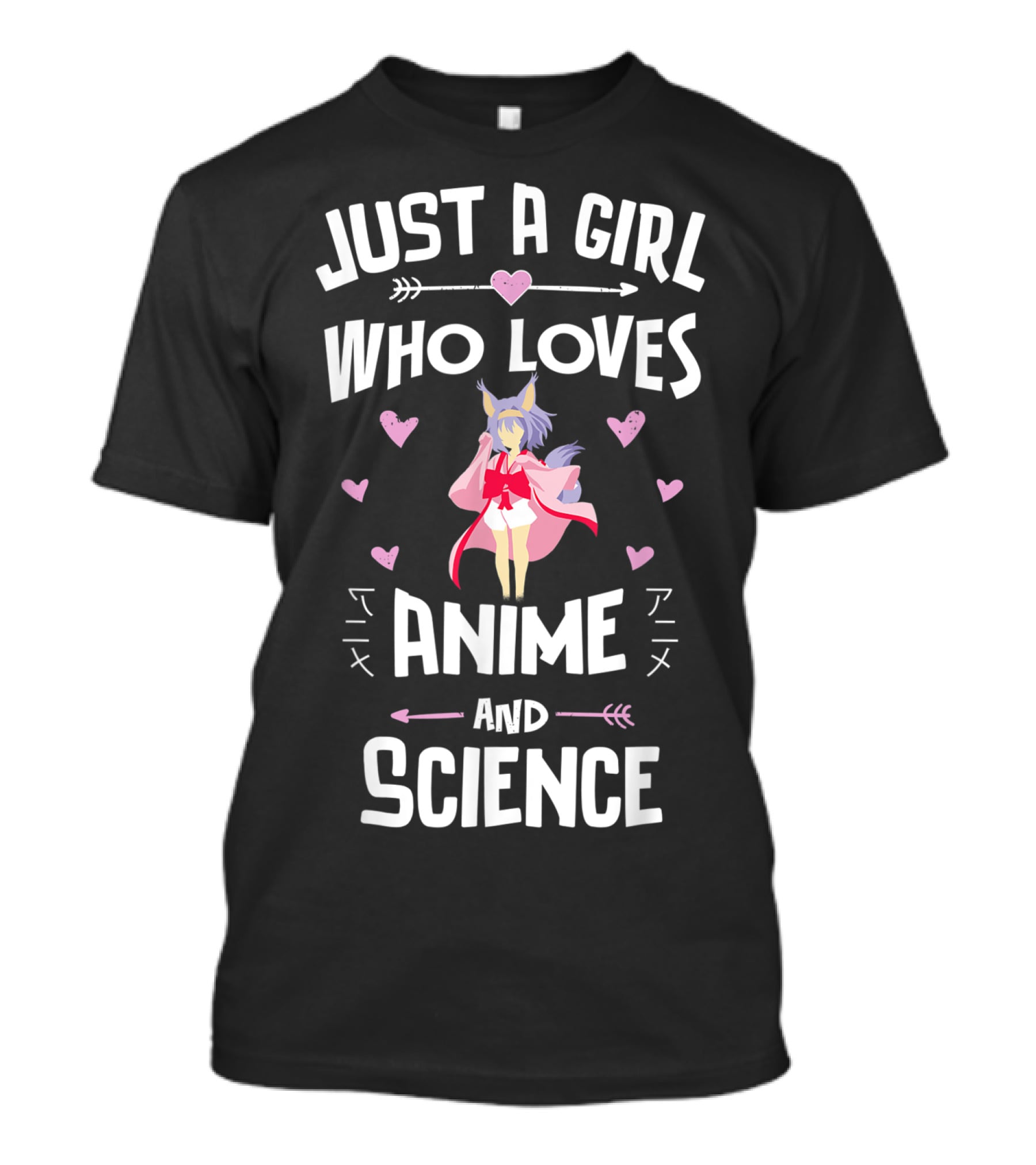 Just A Girl Who Loves Anime And Science T-Shirt