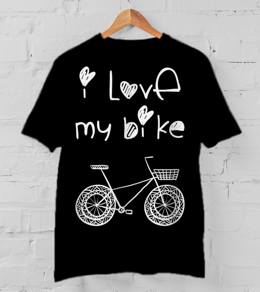 I Love My Bike Vintage Bicycle Biking T-Shirt