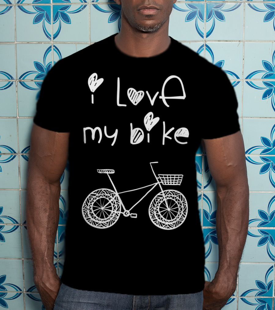I Love My Bike Vintage Bicycle Biking T-Shirt