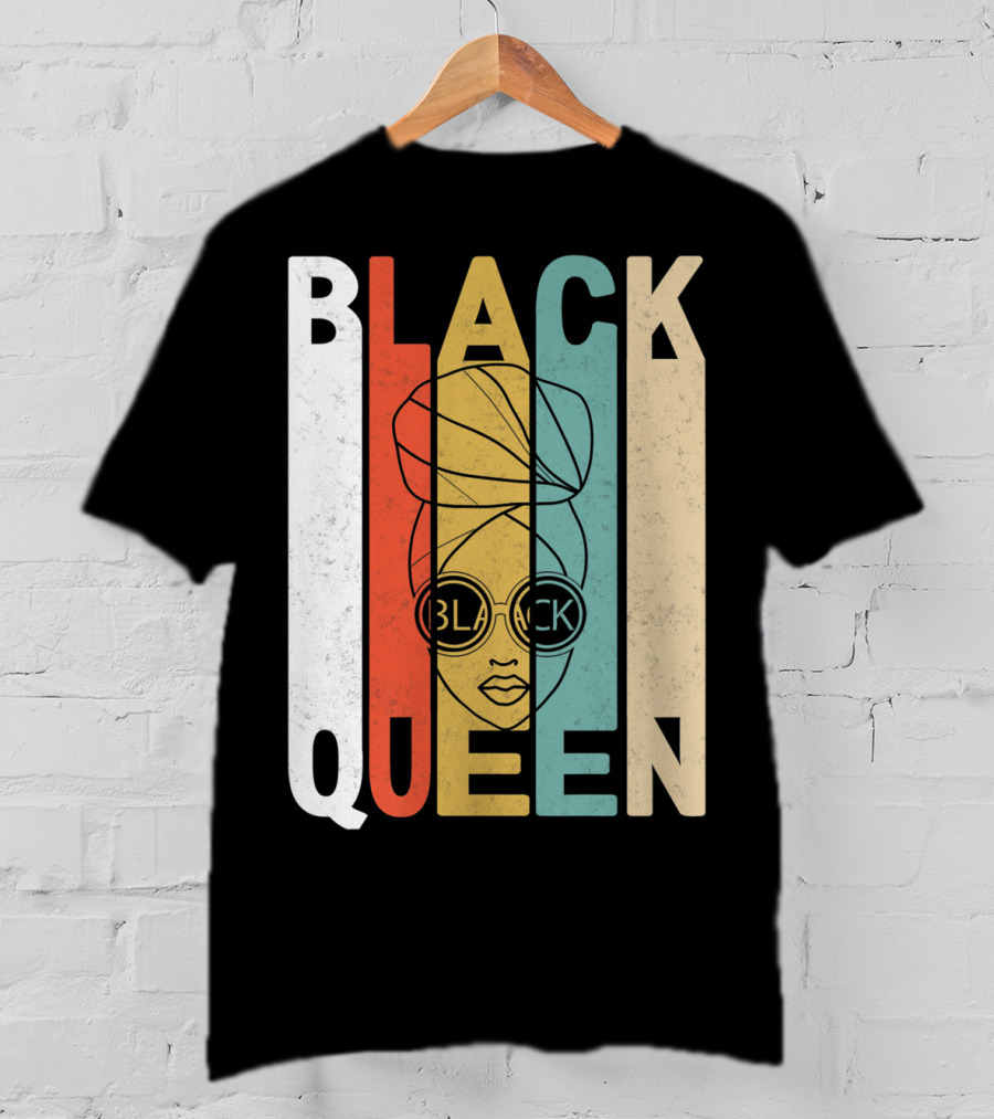 BLACK QUEEN Afro Headwrap Sunglasses T-Shirt
