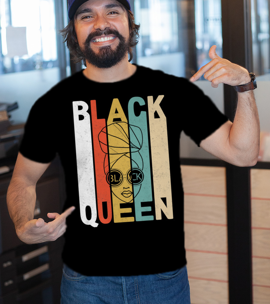 BLACK QUEEN Afro Headwrap Sunglasses T-Shirt