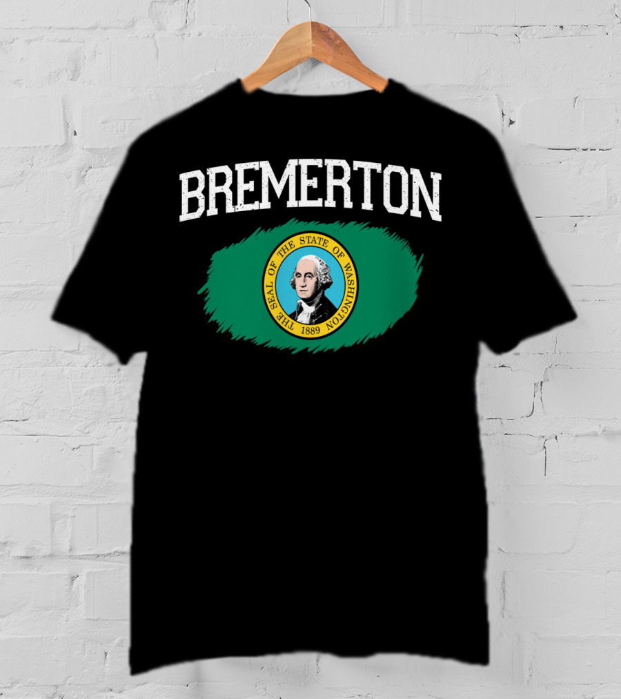 Bremerton Washington State Seal Vintage USA T-Shirt
