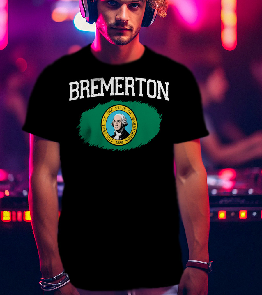 Bremerton Washington State Seal Vintage USA T-Shirt