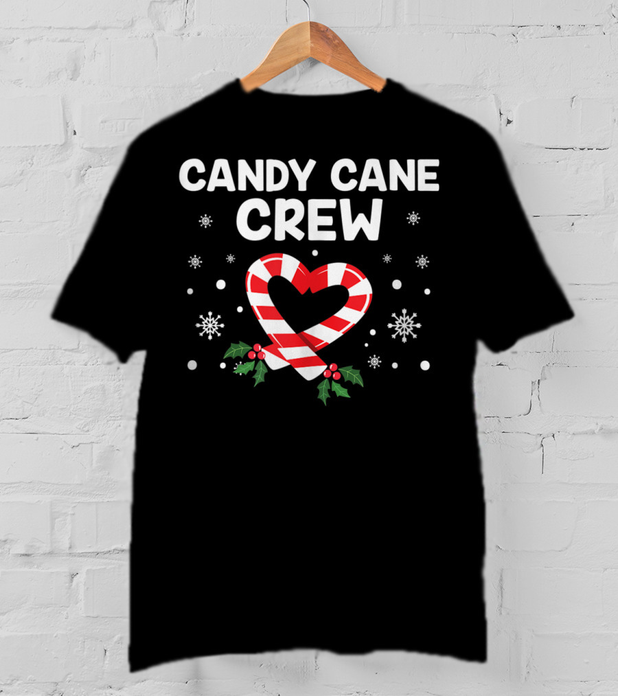 Candy Cane Crew Christmas Heart Snowflakes Sweets Family E2 T-Shirt