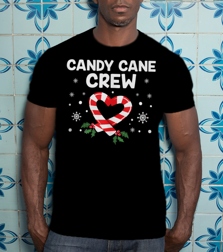 Candy Cane Crew Christmas Heart Snowflakes Sweets Family E2 T-Shirt