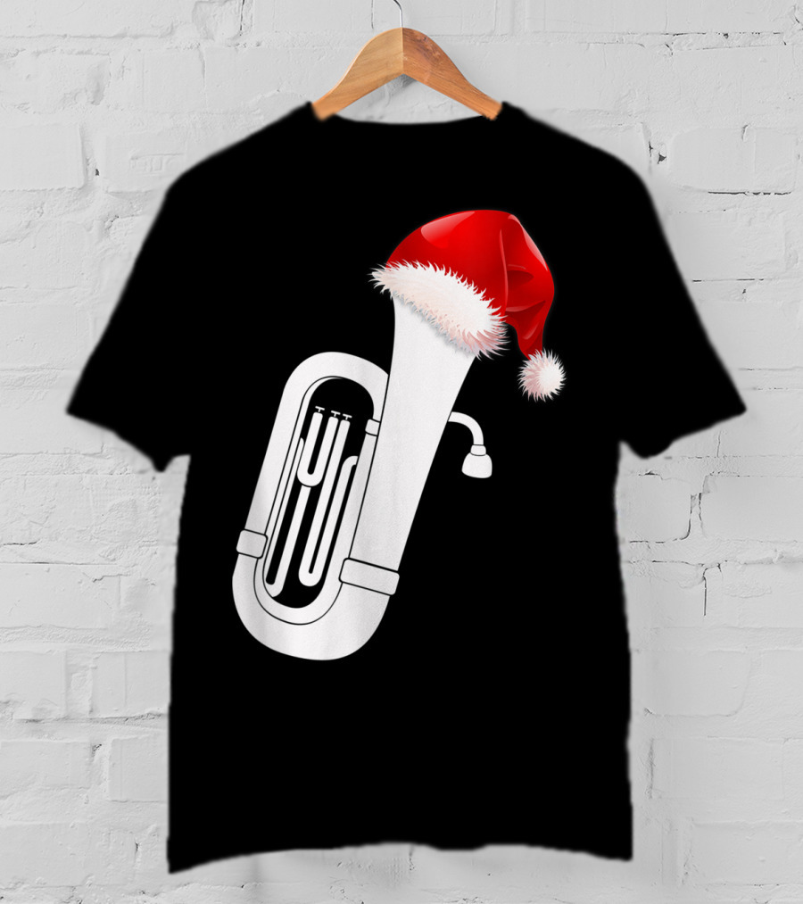 Christmas Tuba Santa Band Players Festive Holiday Instrument T-Shirt